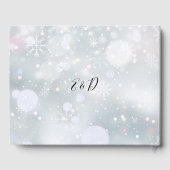Livre D'or Mariage Script de flocons de neige d'hiver (Verso)