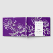 Livre d'or mariage Simple Floral Silver Purple (Complet)