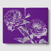 Livre d'or mariage Simple Floral Silver Purple (Verso)