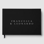 Livre D'or Mariage Simple Noir Classique (Recto)