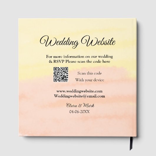 Livre D'or Mariage site web ajouter Q R code scanner ajouter (Verso)