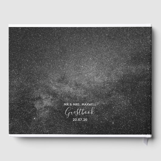 Livre d'or mariage | Space Stars Eternity Chic (Verso)
