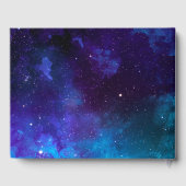 Livre D'or Mariage spatial. Les étoiles de nuit. Galaxie mari (Verso)