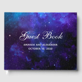 Livre D'or Mariage spatial. Les étoiles de nuit. Galaxie mari (Recto)