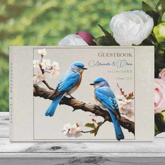 Livre D'or Mariage Spring Bluebirds