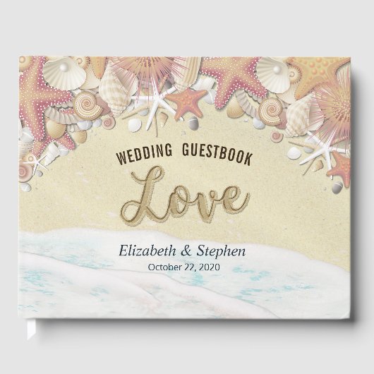 Livre d'or mariage Summer Beach Starfish Coques de (Recto)