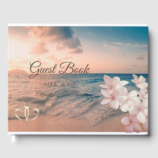 Livre D'or Mariage Sunset Beach, Plumeria (Recto)