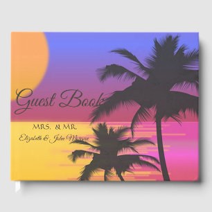 Livre D'or Mariage sur la Plage au Coucher du Soleil