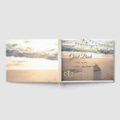 Livre D'or Mariage sur la plage, Coquillage, Cordes lumineuse (Complet)