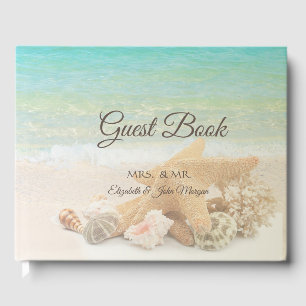 Livre D'or Mariage sur la Plage Coquillages