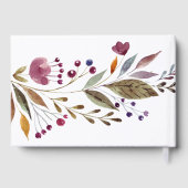 Livre D'or Mariage tendance d'aquarelle Bourgogne (Verso)