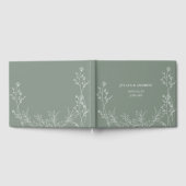 Livre D'or Mariage tendance saga vert (Complet)