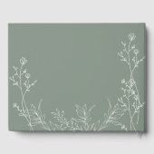 Livre D'or Mariage tendance saga vert (Verso)