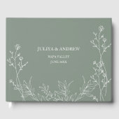 Livre D'or Mariage tendance saga vert (Recto)