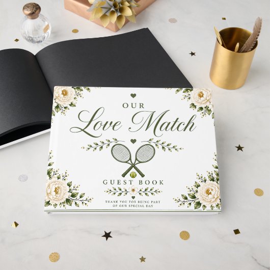 Livre D'or Mariage Tennis (Recto ouvert)