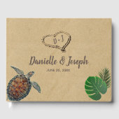 Livre D'or Mariage Tropical Beach Sea Turtle (Recto)