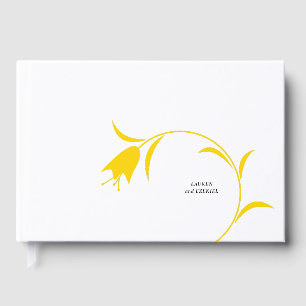 LIVRE D'OR MARIAGE TULIPE JAUNE MODERNE