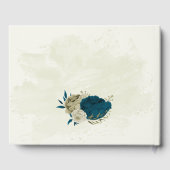 Livre D'or mariage turquoise bleu beige à fleurs (Verso)