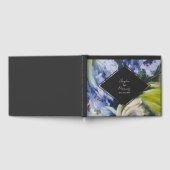 Livre D'or Mariage végétal bleu spectaculaire (Complet)