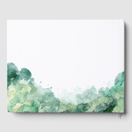 Livre D'or Mariage vert aquarelle (Verso)