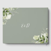 Livre D'or Mariage vert Floral Sage (Verso)