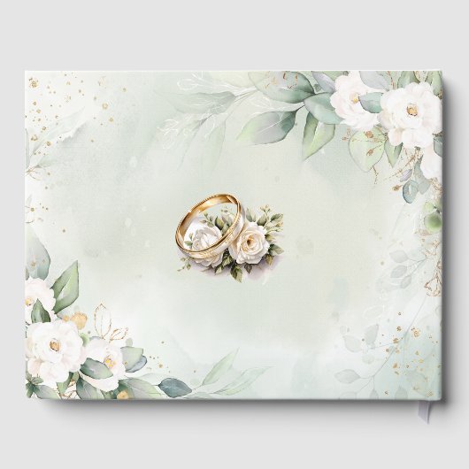 Livre D'or Mariage vert gracieux (Verso)