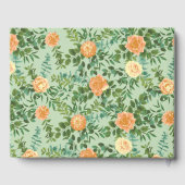 Livre D'or Mariage vert pêche printemps floral pastel (Verso)