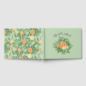 Livre D'or Mariage vert pêche printemps floral pastel (Complet)