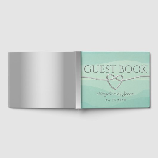 Livre D'or Mariage vert simple (Complet)