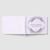 Livre D'or Mariage violet couleur d'aquarelle floraux de lava (Complet)
