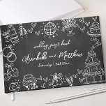 Livre D'or Mariage Whimsical Chalk tiré à la main<br><div class="desc">Livre D'Invités De Mariage Whimsical Inspiré Par Le Tableau De Bord. Ce design créatif et ludique est parfait pour les couples qui veulent un gardien unique et léger pour leur journée spéciale. Décoré d'un arrière - plan de tableau noir et de textes et d'illustrations blancs, le livre d'hôtes a un...</div>