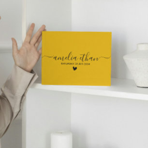 Livre D'or Mariages minimalistes modernes Jaune moutarde