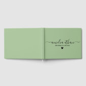 Livre D'or Mariages minimalistes modernes personnalisés Vert (Complet)