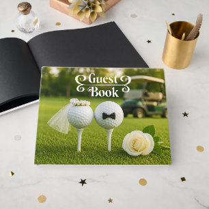 Livre D'or Mariés de golf sur un parcours de golf