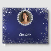 Livre d'or marine bleu diamants photo (Recto)