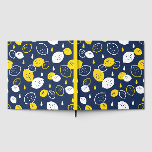 Livre D'or Marine Blue Lemon Art - Refresh Citrus Design