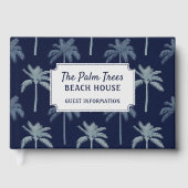 Livre D'or Marine Blue Tropical Palm Trees Beach House (Recto)