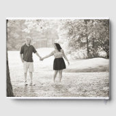 Livre D'or Marine Blue Watercolor Nantucket Map Mariage (Verso)