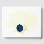 Livre D'or marine & fleurs blanches or mariage botanique (Verso)