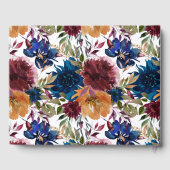 Livre D'or Marine Marsala Orange Floral Mariage (Verso)