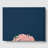 Livre d'or Marine rose floral élégant mariage (Verso)