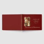 Livre D'or Maroon d'or catholique traditionnel Mariage (Complet)