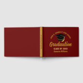 Livre D'or Maroon Gold Graduate Custom 2025 Graduation Party (Complet)