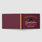 Livre D'or Maroon Gold Graduation Autograph Keepsaké 2025 (Complet)