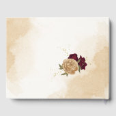 Livre D'or Maroon vert beige or botanique (Verso)