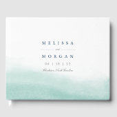 Livre D'or Marques Seaglass | Mariage d'aquarelle côtière (Recto)