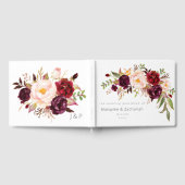 Livre D'or Marsala de Bourgogne et floral de Blush (Complet)