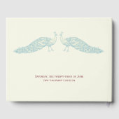 LIVRE D'OR MARSALA ET IVORY CLASSIQUE PEACOCK (Verso)