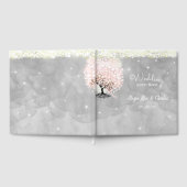 Livre D'or Mason Jar Pink Heart Leaf Tree sur l'aquarelle gri (Complet)