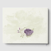 Livre D'or mauve fleurs blanches verdure mariage (Verso)